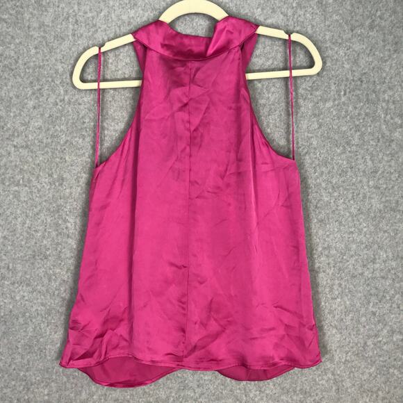 Sincerely‎ Jules Top Womens Large Pink Blouse Satin Halter Party Career Silky - Picture 6 of 7